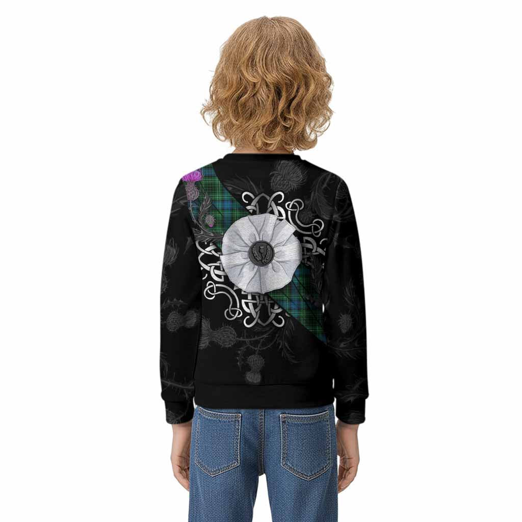O'Connor Tartan Kid Knitted Sweatshirt Jacobite White Rose - Tartan Vibes Clothing