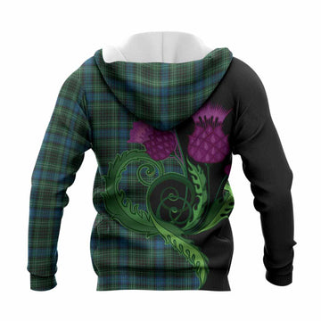 O'Connor Tartan Knitted Hoodie Traditional Scottish Thistle