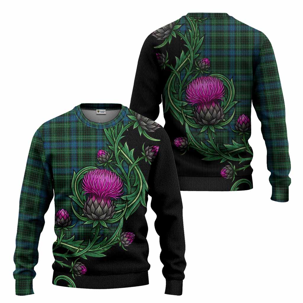 O'Connor Tartan Knitted Sweater Resilient Scottish Thistle - Tartan Vibes Clothing