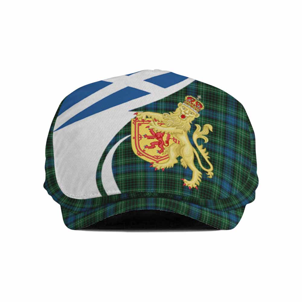 O'Connor Tartan Lion Rampant Flat Cap, Jeff Cap Classic Scottish Style