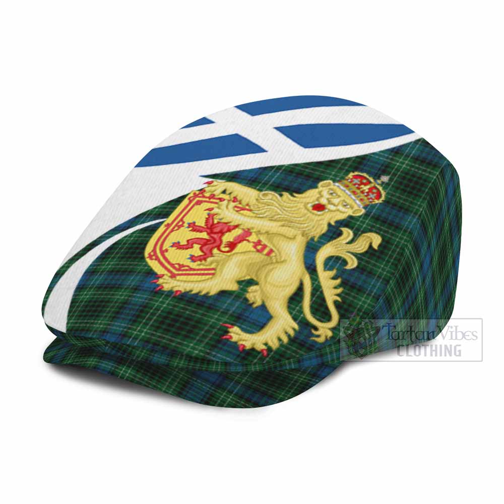 O'Connor Tartan Lion Rampant Flat Cap, Jeff Cap Classic Scottish Style