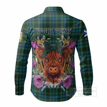 O'Connor Tartan Long Sleeve Button Shirts Scottish Thistle Heilan Coo