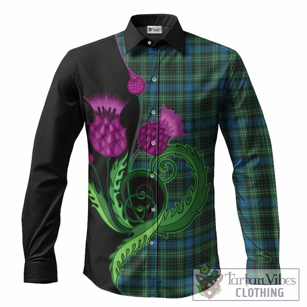 O'Connor Tartan Long Sleeve Button Shirts Traditional Scottish Thistle