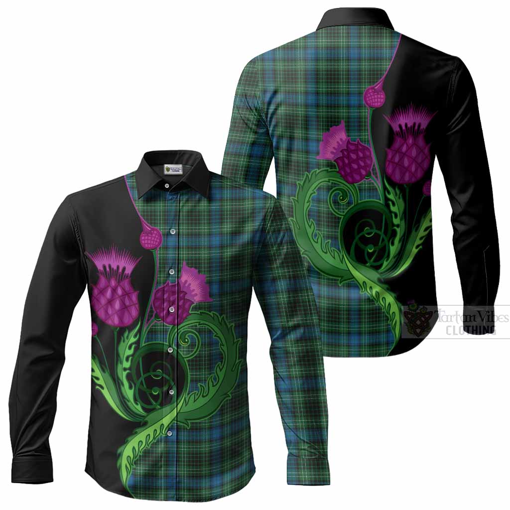 O'Connor Tartan Long Sleeve Button Shirts Traditional Scottish Thistle