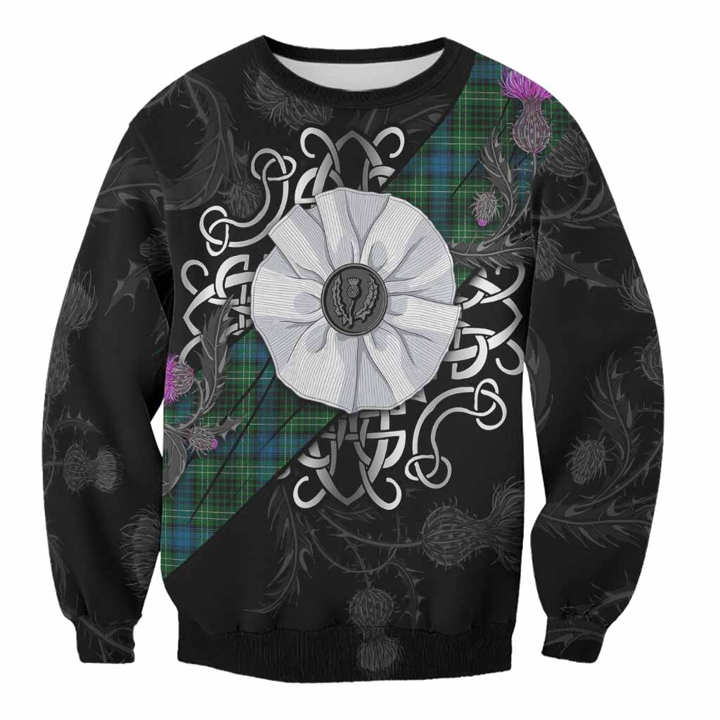 O'Connor Tartan Sweatshirt Jacobite White Rose Unisex - Tartan Vibes Clothing