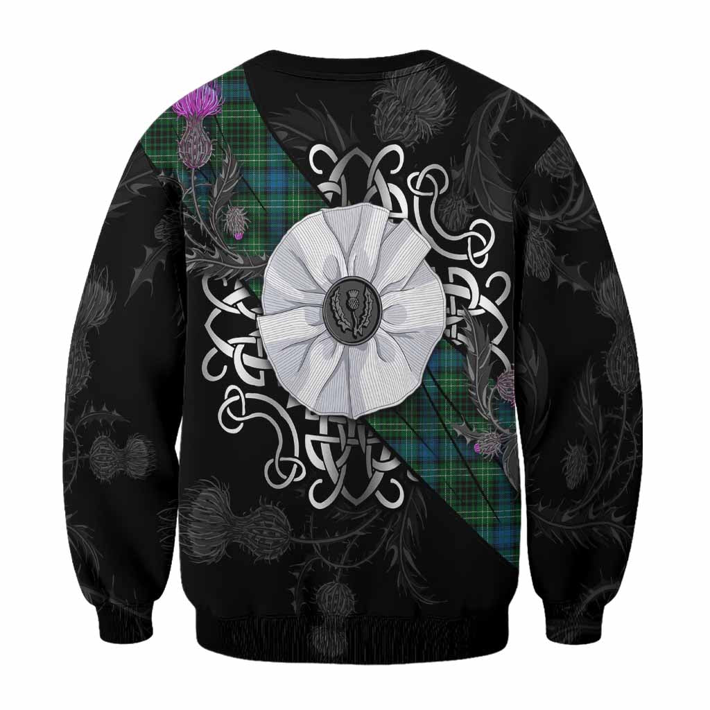O'Connor Tartan Sweatshirt Jacobite White Rose - Tartan Vibes Clothing