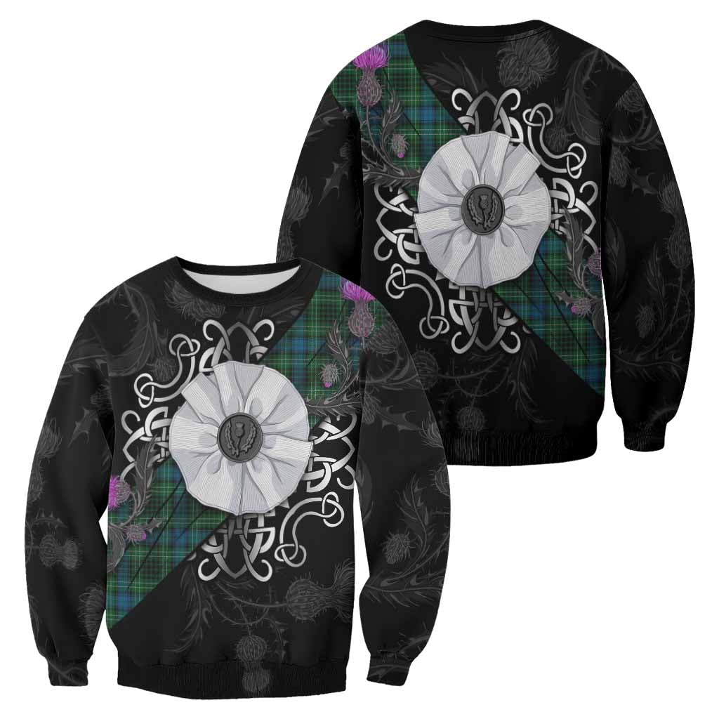 O'Connor Tartan Sweatshirt Jacobite White Rose - Tartan Vibes Clothing
