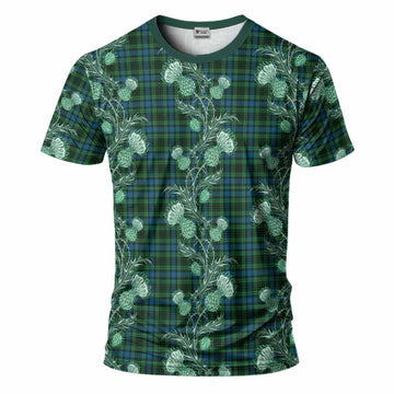 O'Connor Tartan T-Shirt Seamless Scottish Thistle Flowers