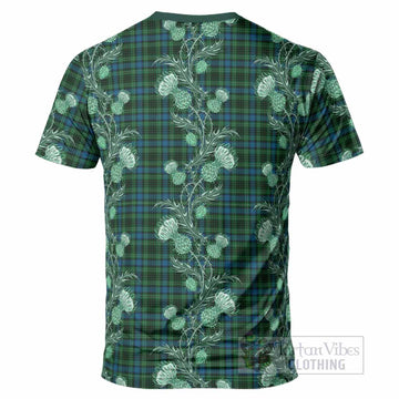 O'Connor Tartan T-Shirt Seamless Scottish Thistle Flowers