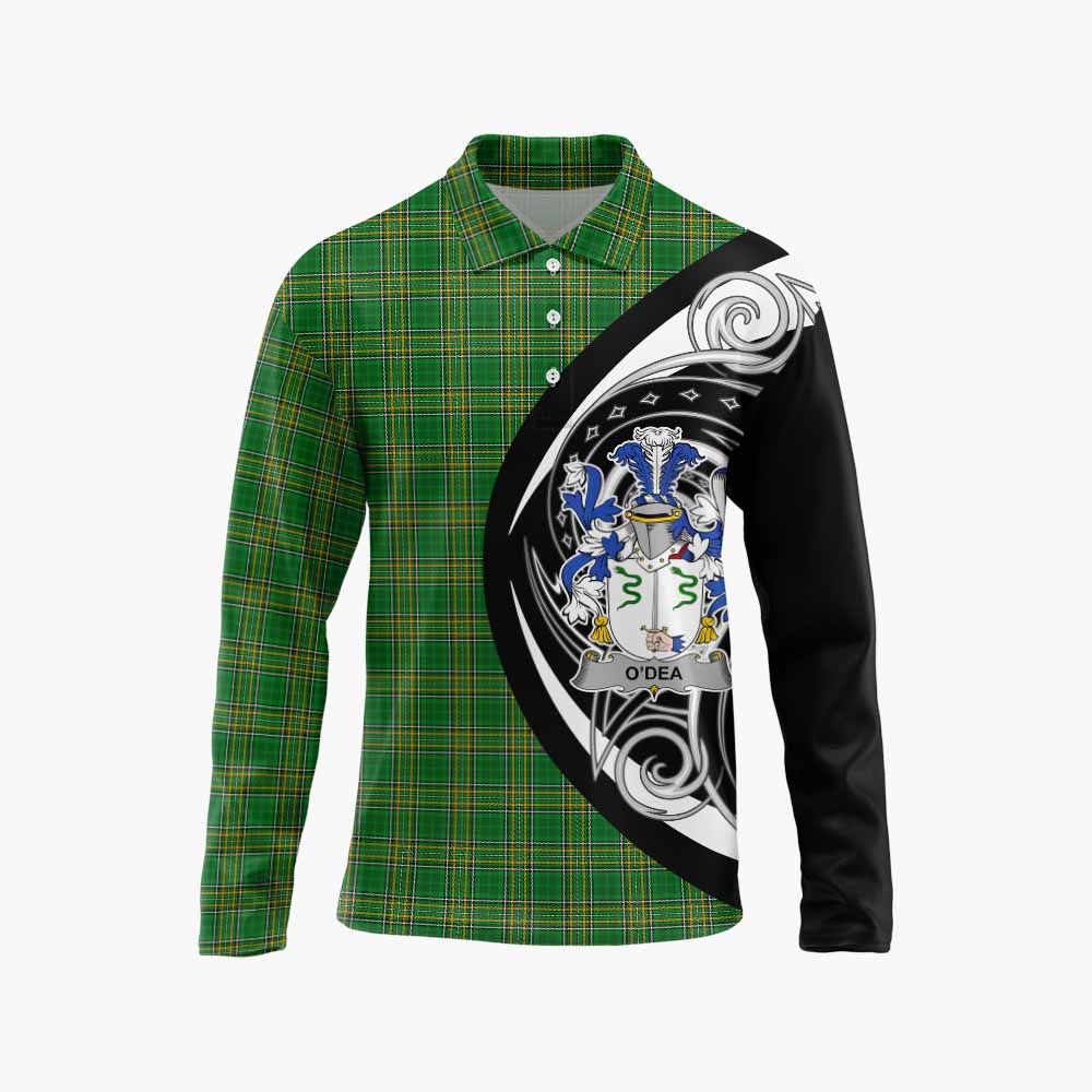 O'Dea Irish Clan Long Sleeve Polo Shirt Celtic Circle Style Unisex - Tartan Vibes Clothing