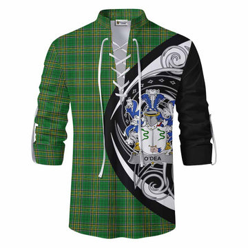 Tartan Vibes Clothing O'Dea Irish Clan Ghillie Kilt Shirt Celtic Circle Style