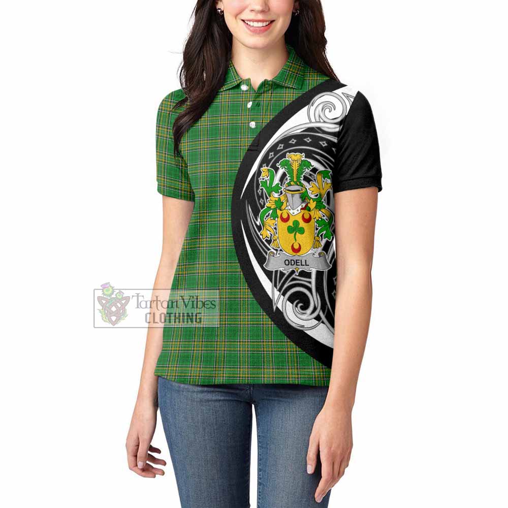 Odell Irish Clan Women's Polo Shirt Celtic Circle Style - Tartan Vibes Clothing