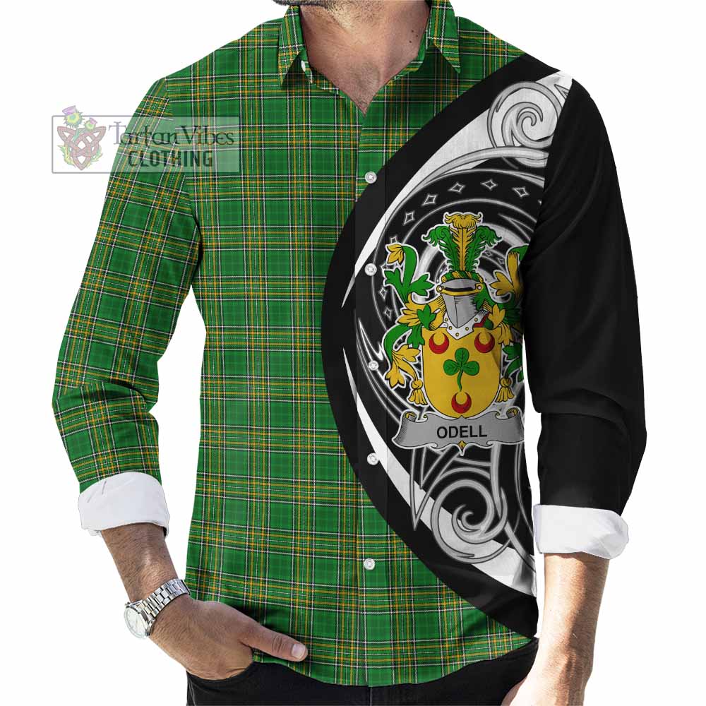 Odell Irish Clan Long Sleeve Button Shirt Celtic Circle Style - Tartan Vibes Clothing