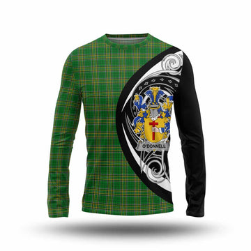 Tartan Vibes Clothing O'Donnell Irish Clan Long Sleeve T-Shirt Celtic Circle Style