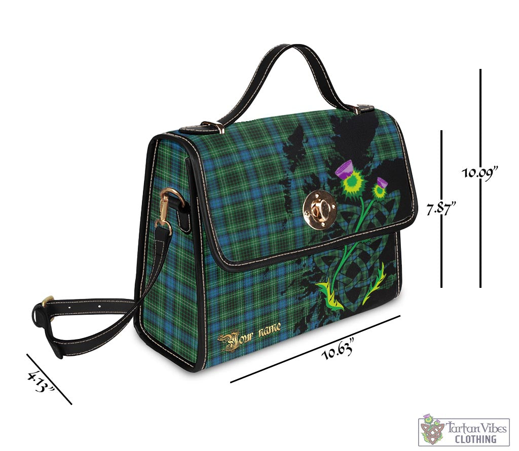 Tartan Vibes Clothing O'Donohue Tartan Waterproof Canvas Bag with Scotland Map and Thistle Celtic Accents