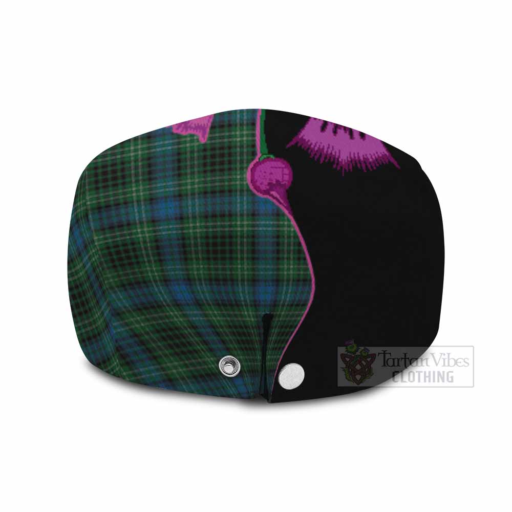 O'Donohue Tartan Flat Cap, Jeff Cap Traditional Scottish Thistle