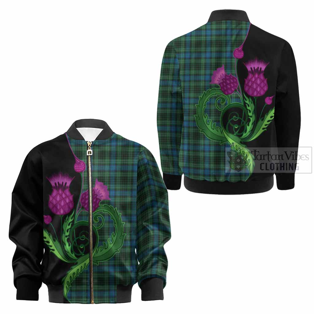 O'Donohue Tartan Kid Bomber Jacket Traditional Scottish Thistle