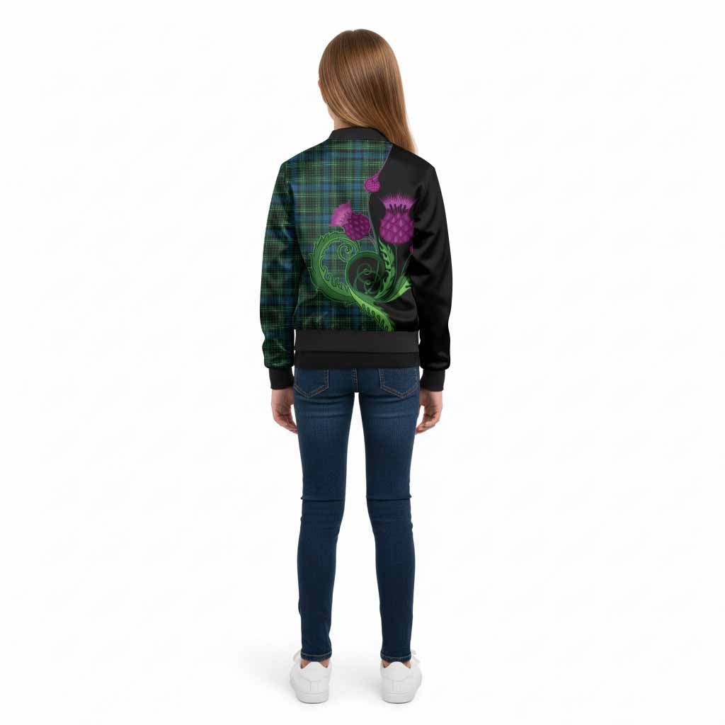 O'Donohue Tartan Kid Bomber Jacket Traditional Scottish Thistle