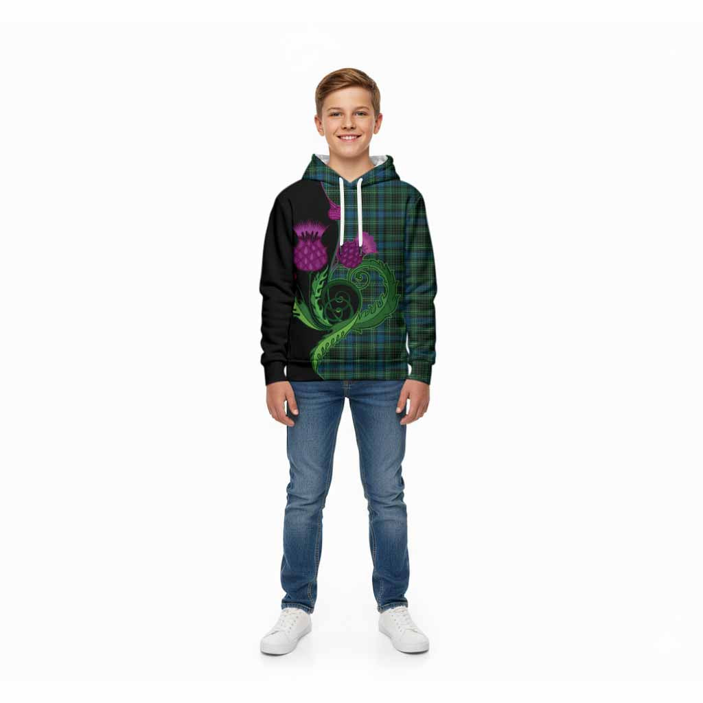 O'Donohue Tartan Kid Hoodie Traditional Scottish Thistle