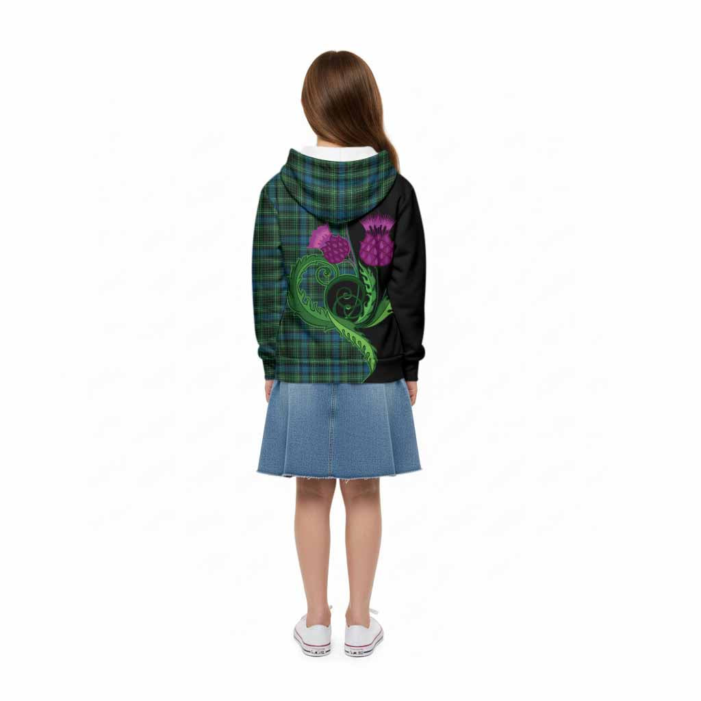 O'Donohue Tartan Kid Hoodie Traditional Scottish Thistle