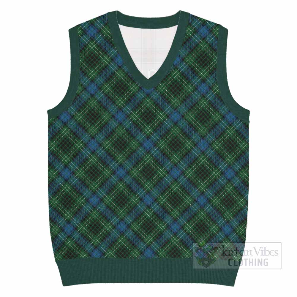 O'Donohue Tartan  Knitted V-Neck Vest Cross Style
