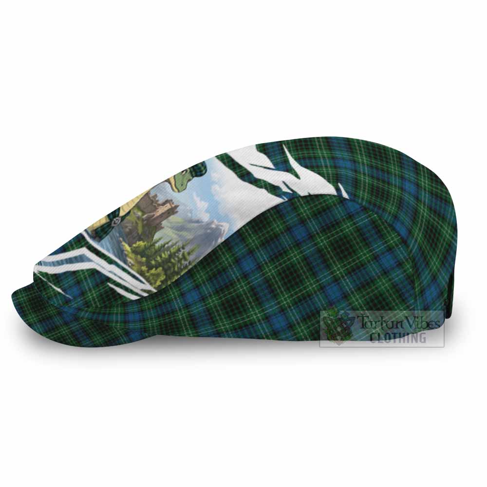 O'Donohue Tartan Loch Ness Monster Scottish Heritage Art Flat Cap, Jeff Cap