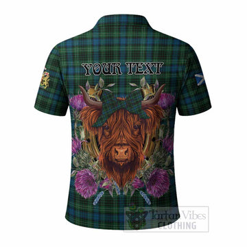 O'Donohue Tartan Polo Shirt Scottish Thistle Heilan Coo