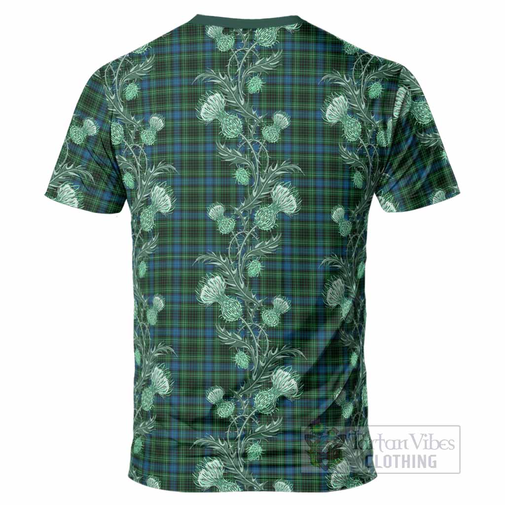 O'Donohue Tartan T-Shirt Seamless Scottish Thistle Flowers