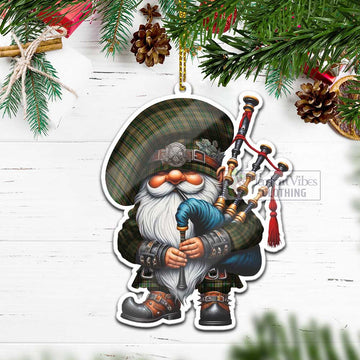 O'Farrell Tartan Bagpiper Gnome Christmas Ornament