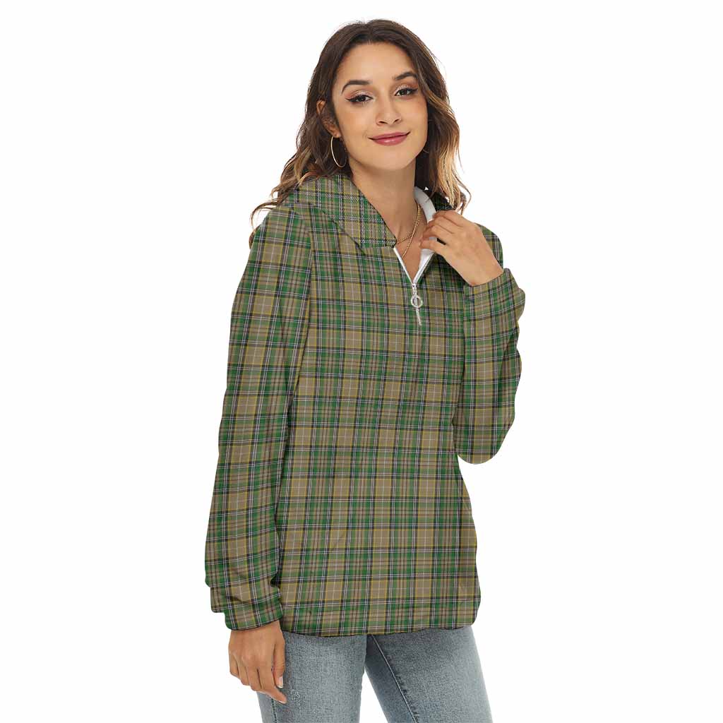 O'Farrell Tartan Women's Borg Fleece Hoodie with Half Zip Female - Tartan Vibes Clothing