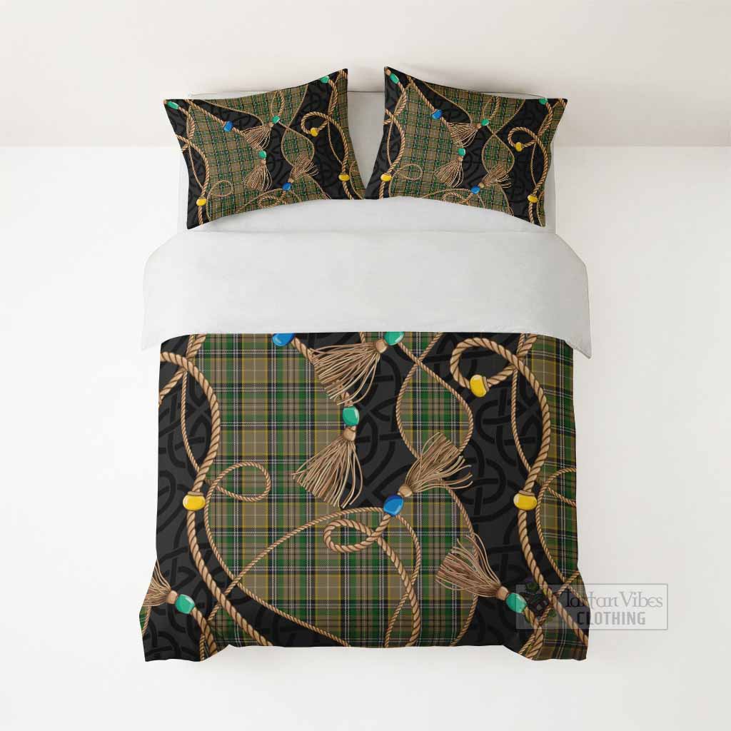 O'Farrell Scottish Tartan Twisted Ropes Stylized Bedding Set - Tartan Vibes Clothing