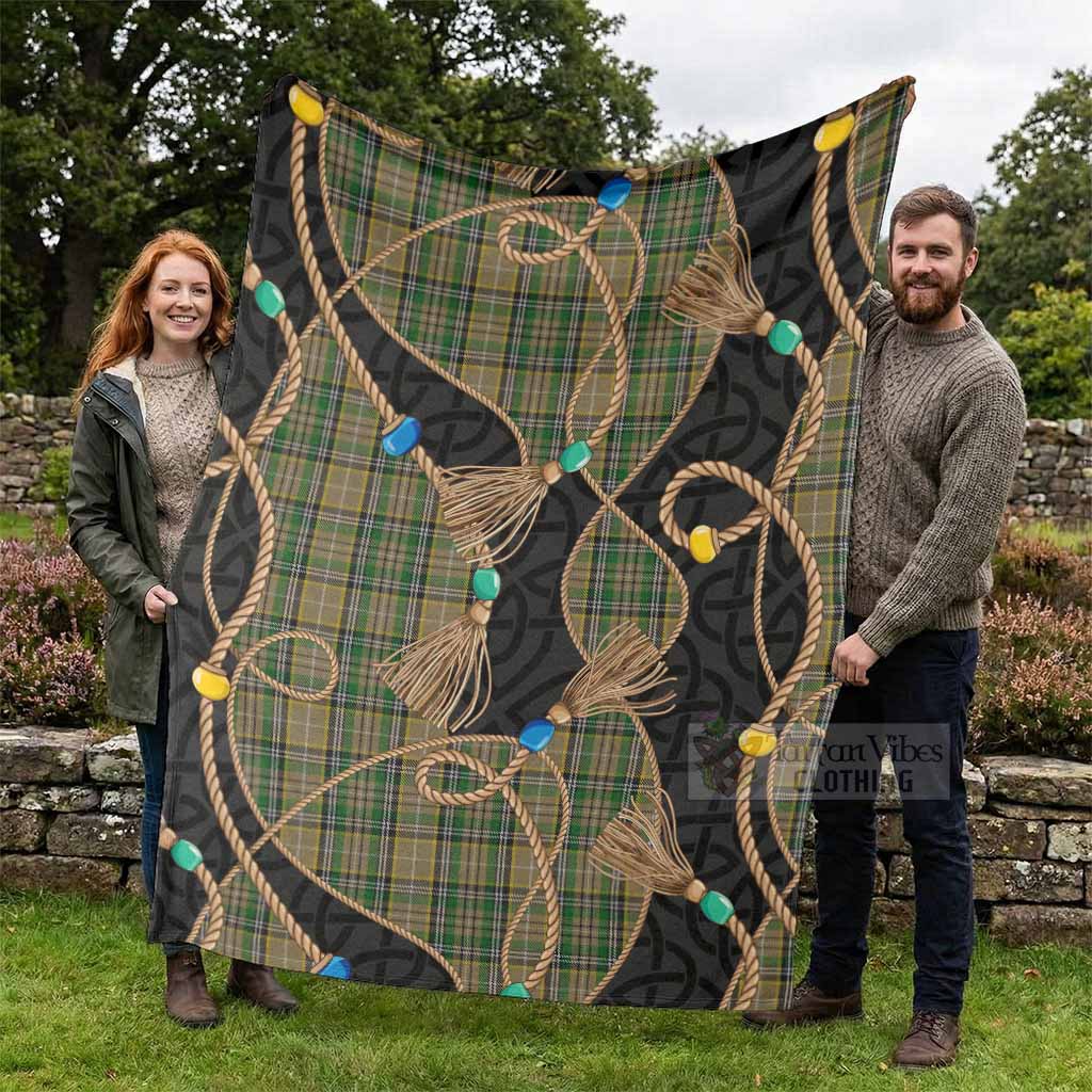 O'Farrell Scottish Tartan Twisted Ropes Stylized Blanket - Tartan Vibes Clothing