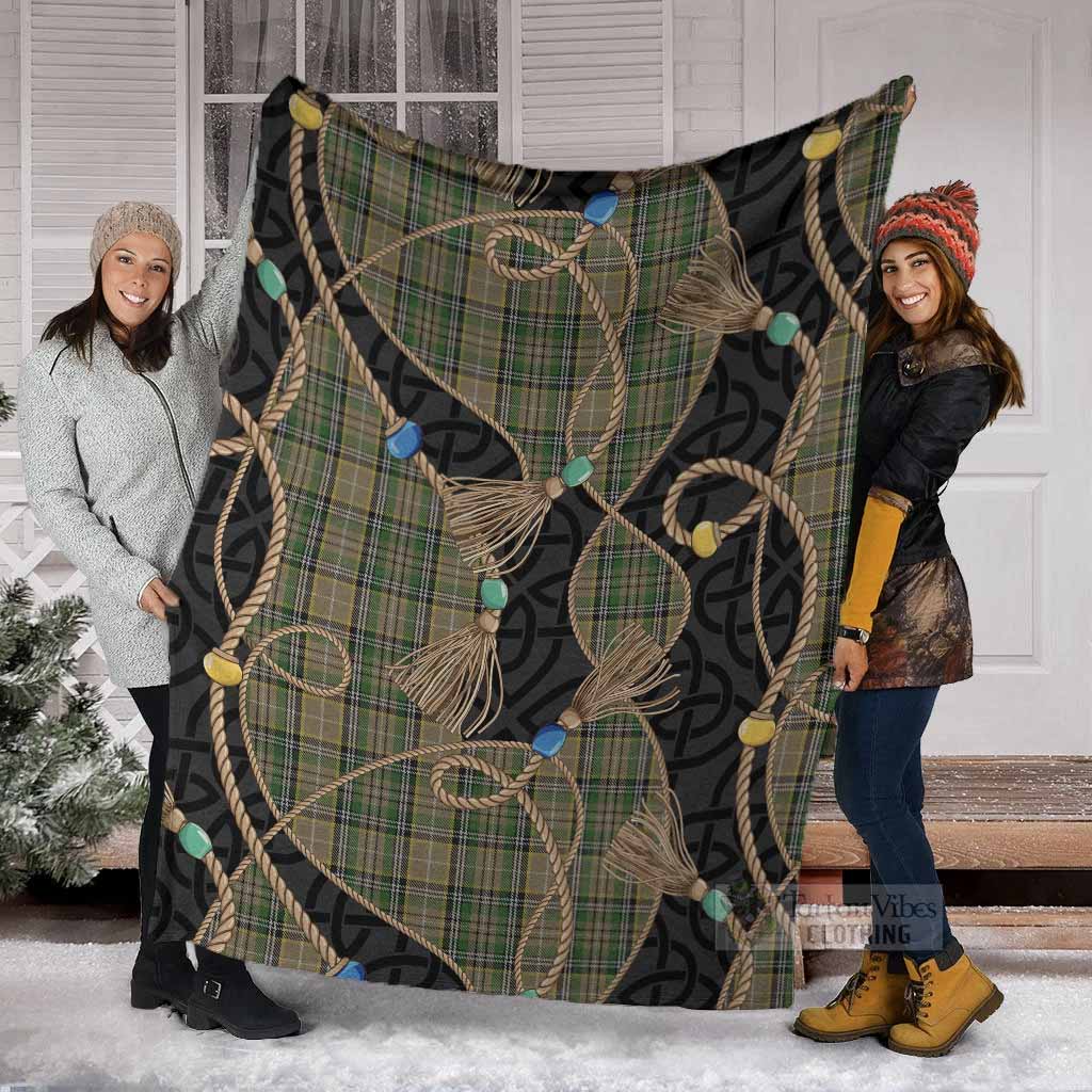 O'Farrell Scottish Tartan Twisted Ropes Stylized Blanket - Tartan Vibes Clothing