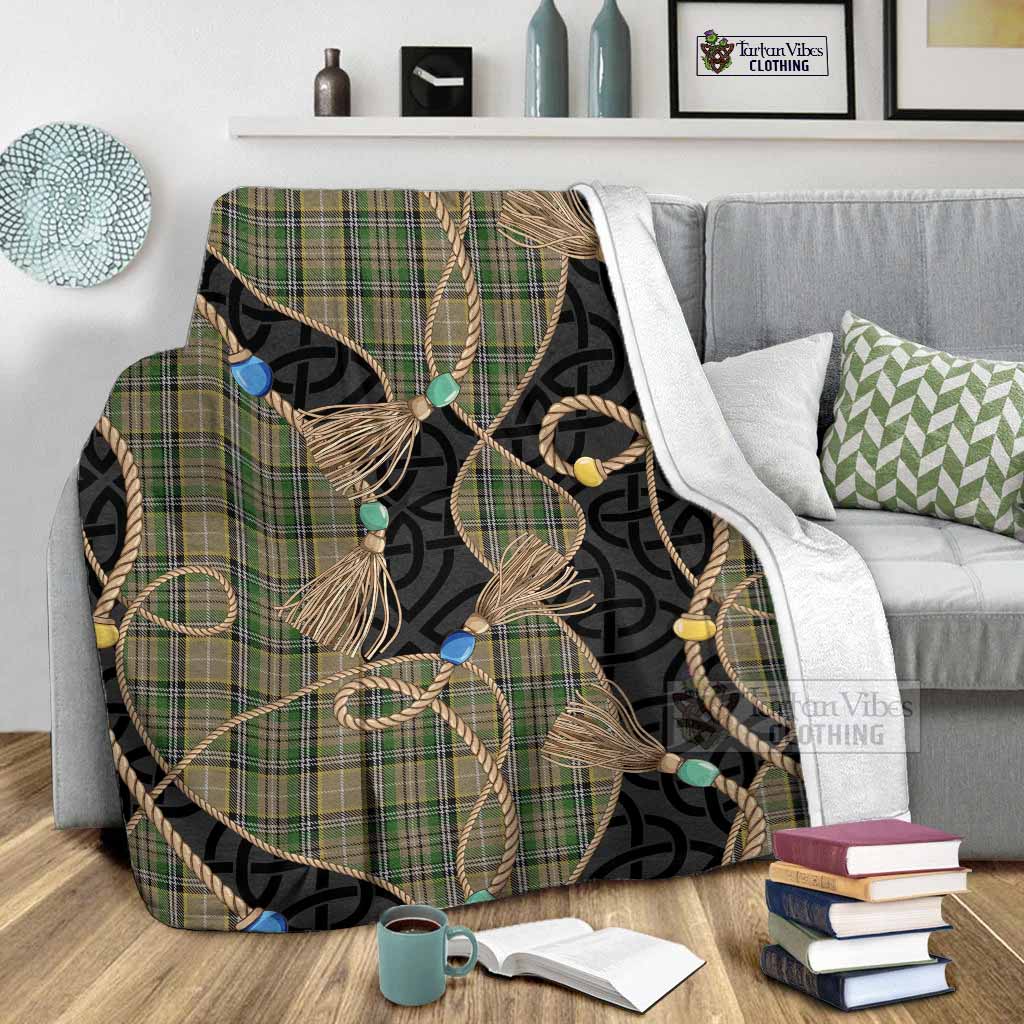 O'Farrell Scottish Tartan Twisted Ropes Stylized Blanket - Tartan Vibes Clothing
