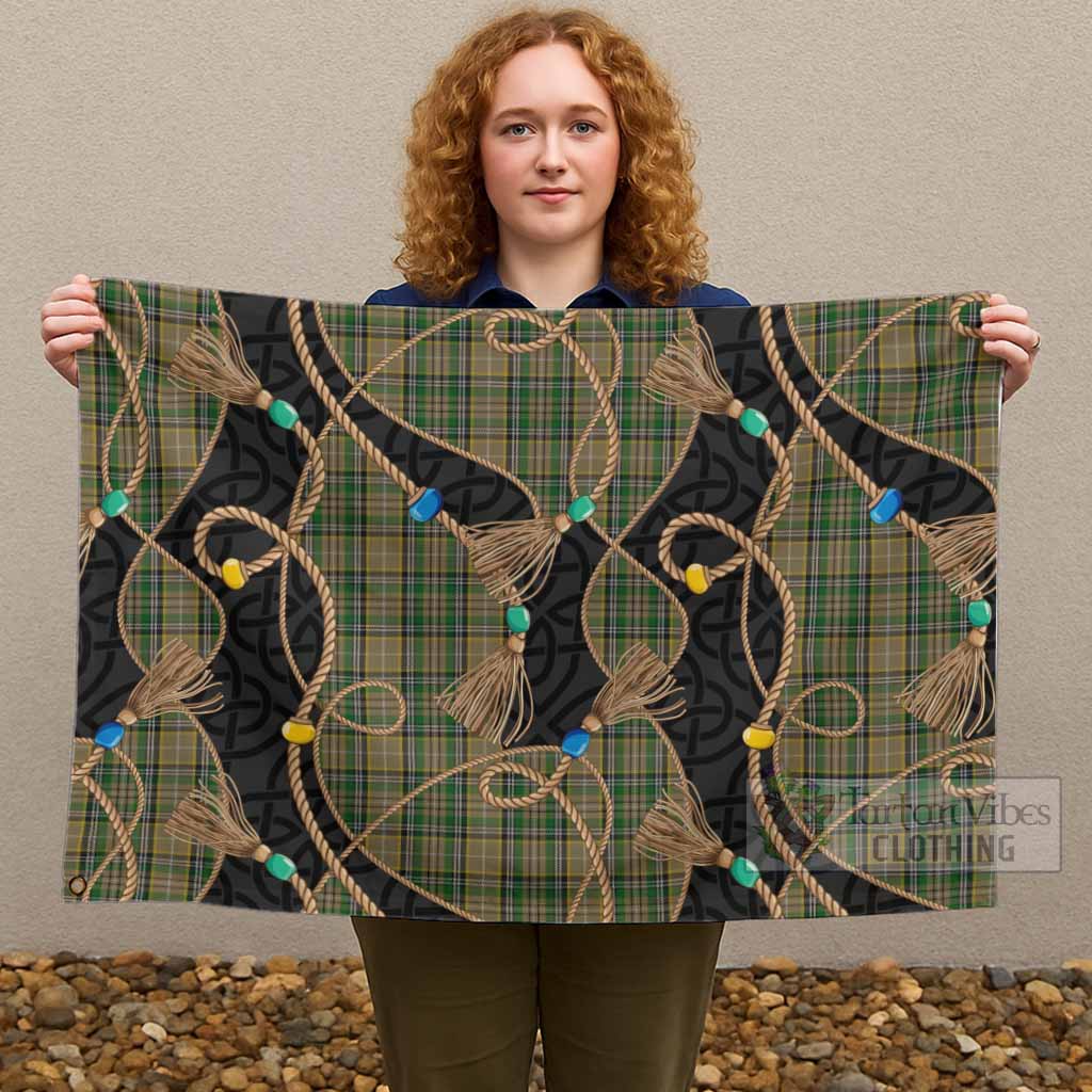 O'Farrell Scottish Tartan Twisted Ropes Stylized House Flag - Tartan Vibes Clothing