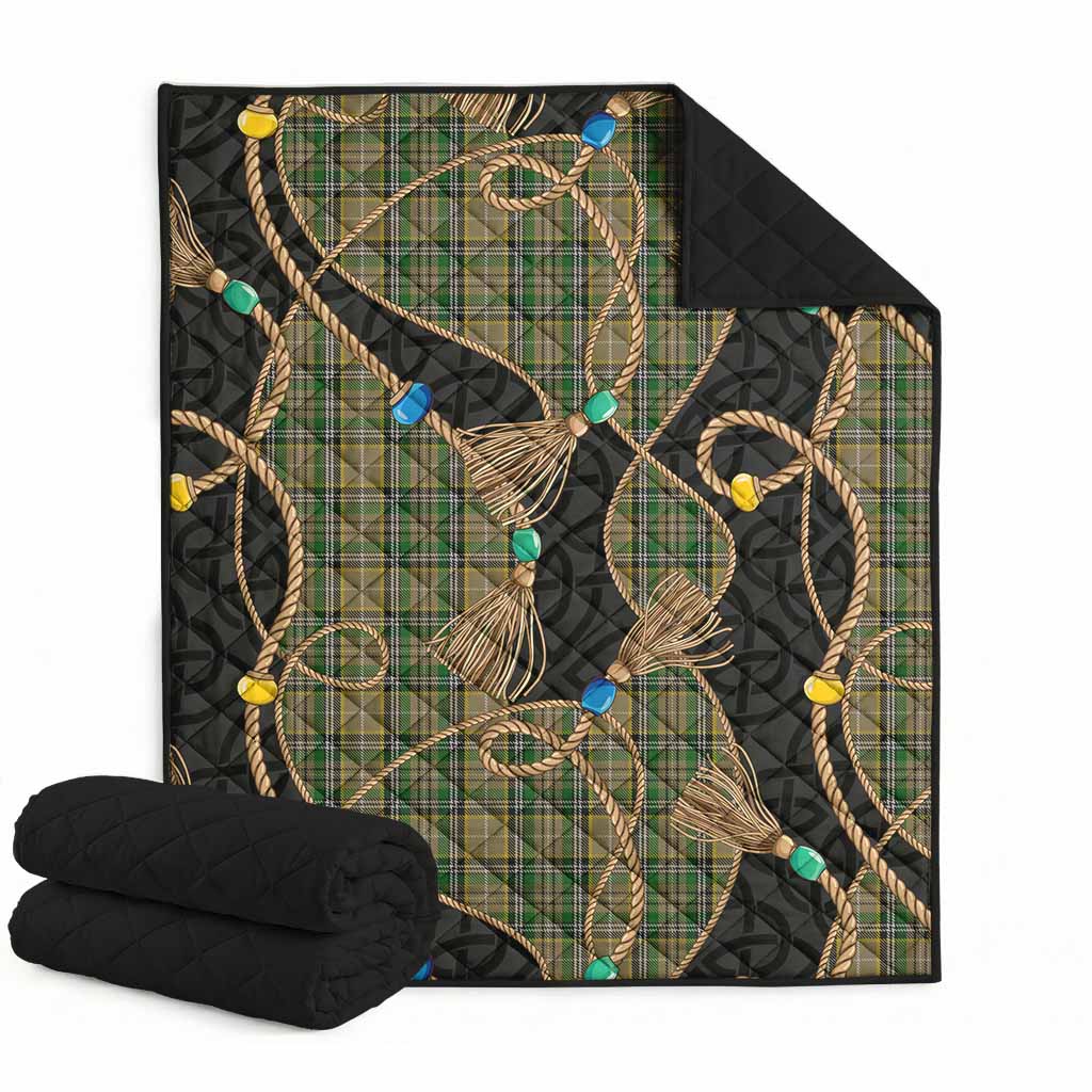 O'Farrell Scottish Tartan Twisted Ropes Stylized Premium Quilt Super King Quilt 91" x 110" - Tartan Vibes Clothing