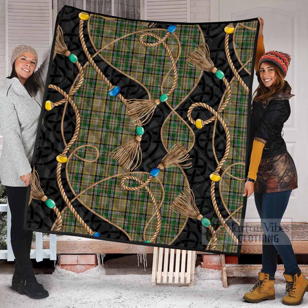 O'Farrell Scottish Tartan Twisted Ropes Stylized Premium Quilt - Tartan Vibes Clothing