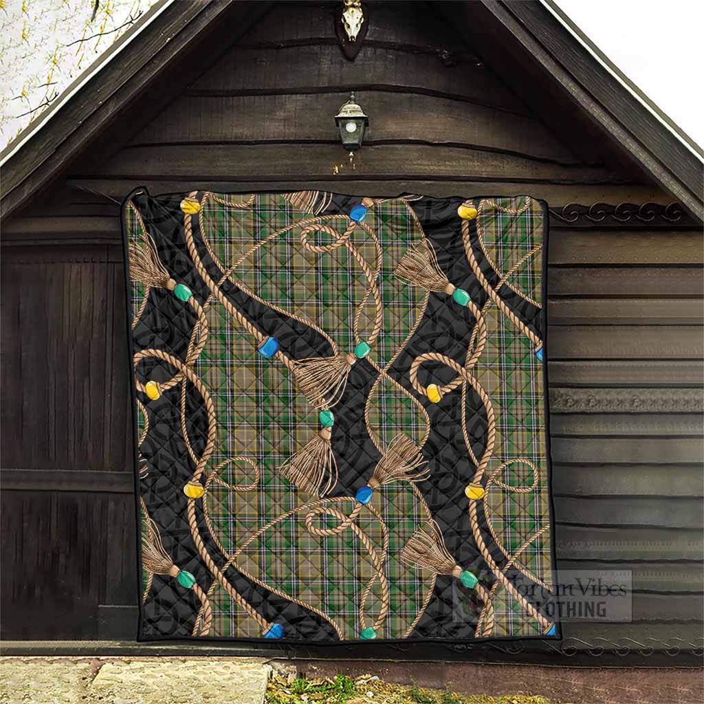 O'Farrell Scottish Tartan Twisted Ropes Stylized Premium Quilt - Tartan Vibes Clothing