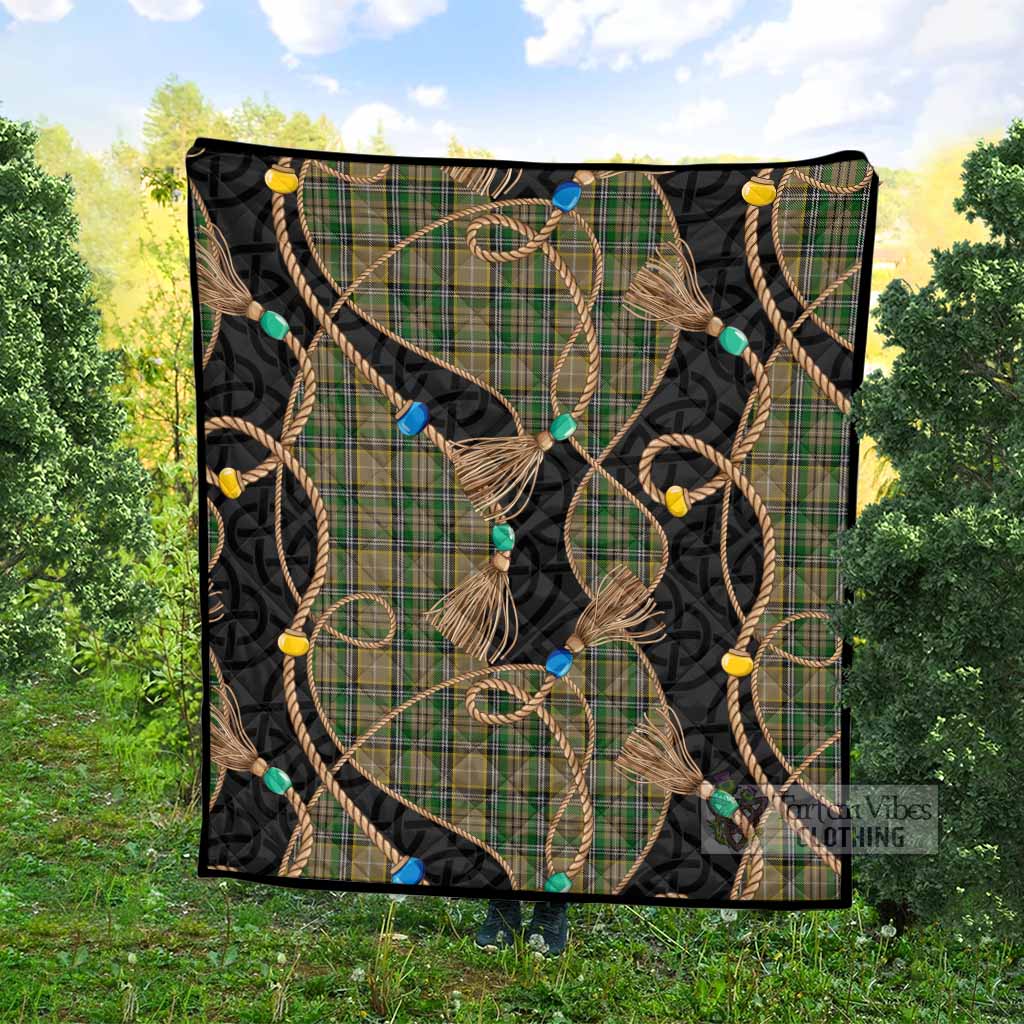 O'Farrell Scottish Tartan Twisted Ropes Stylized Premium Quilt - Tartan Vibes Clothing