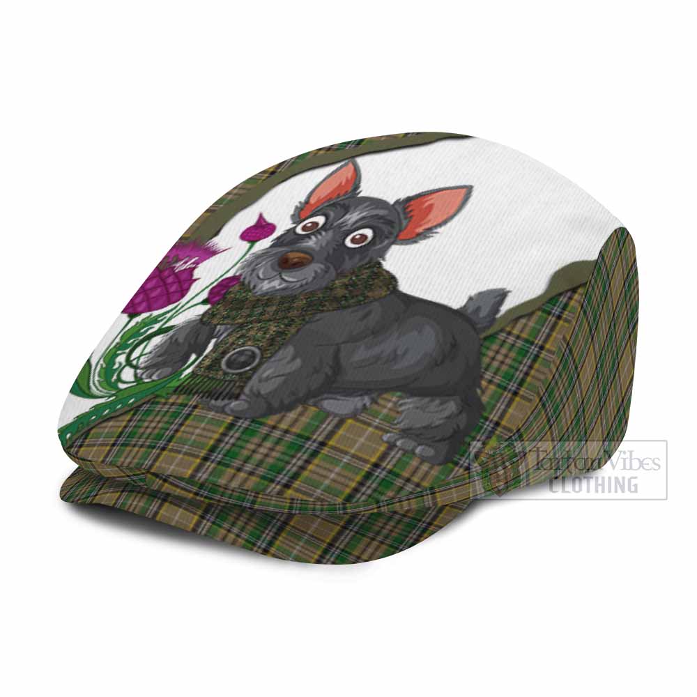 O'Farrell Scottish Terrier Tartan Flat Cap, Jeff Cap Thistle Heritage Art - Tartan Vibes Clothing