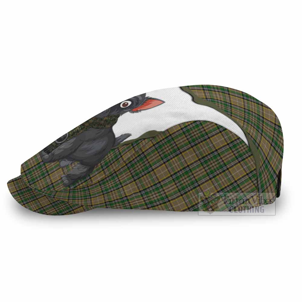 O'Farrell Scottish Terrier Tartan Flat Cap, Jeff Cap Thistle Heritage Art - Tartan Vibes Clothing