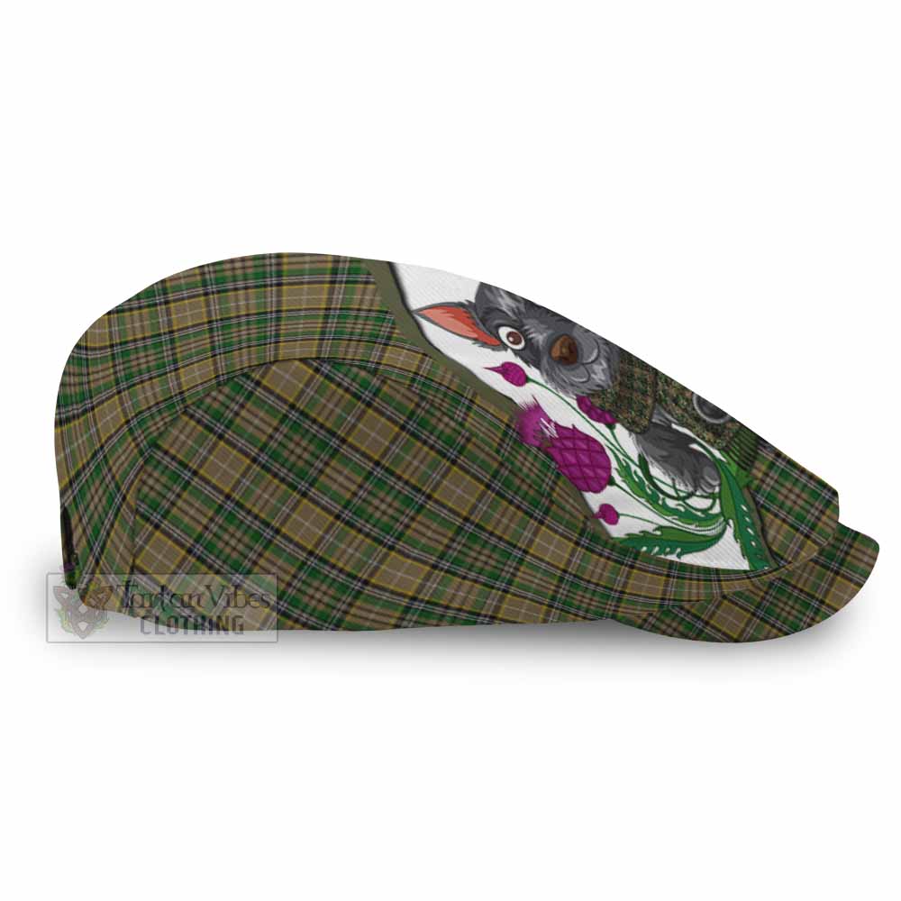 O'Farrell Scottish Terrier Tartan Flat Cap, Jeff Cap Thistle Heritage Art - Tartan Vibes Clothing