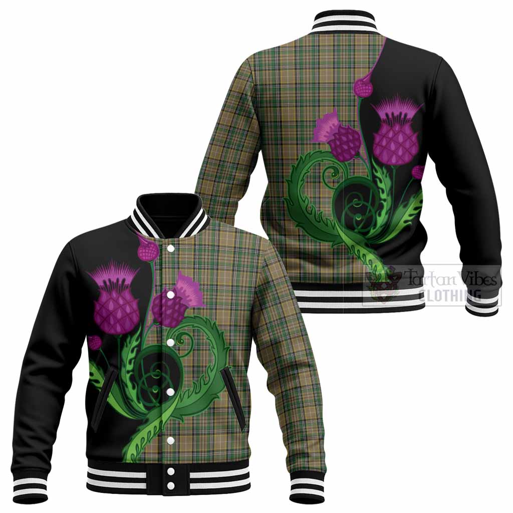 O'Farrell Tartan Baseball Jacket Traditional Scottish Thistle