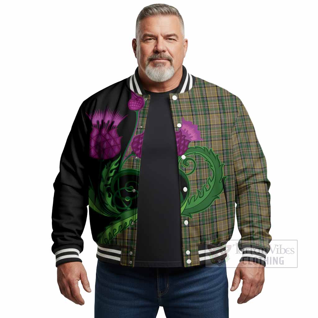 O'Farrell Tartan Baseball Jacket Traditional Scottish Thistle