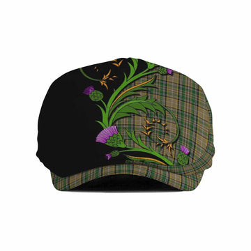 O'Farrell Tartan Flat Cap, Jeff Cap Scottish Thistle Pride Heritage Art