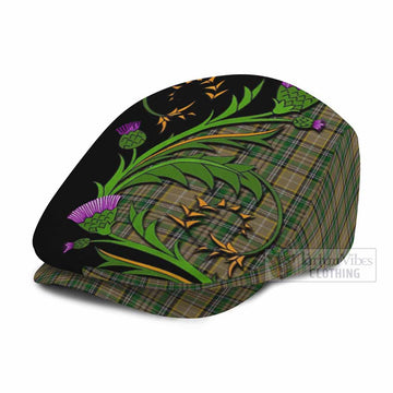 O'Farrell Tartan Flat Cap, Jeff Cap Scottish Thistle Pride Heritage Art