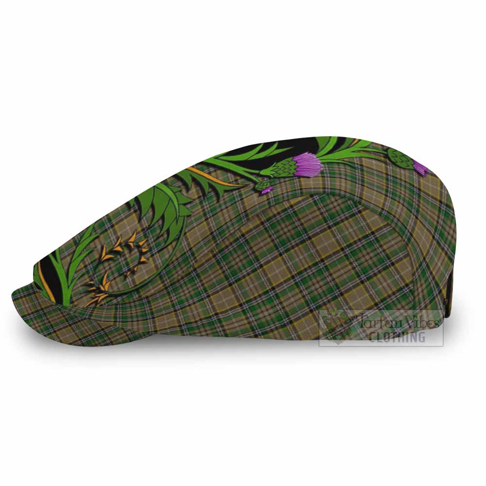 O'Farrell Tartan Flat Cap, Jeff Cap Scottish Thistle Pride Heritage Art - Tartan Vibes Clothing