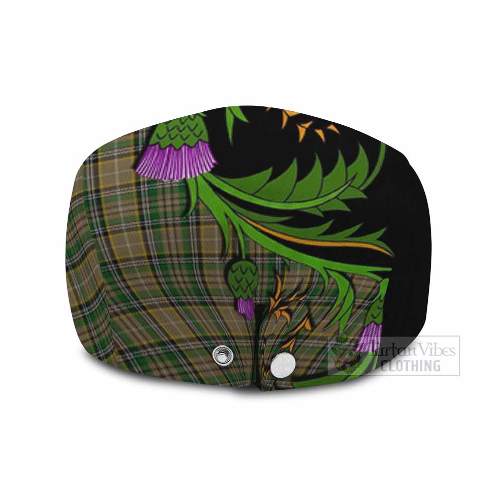 O'Farrell Tartan Flat Cap, Jeff Cap Scottish Thistle Pride Heritage Art - Tartan Vibes Clothing