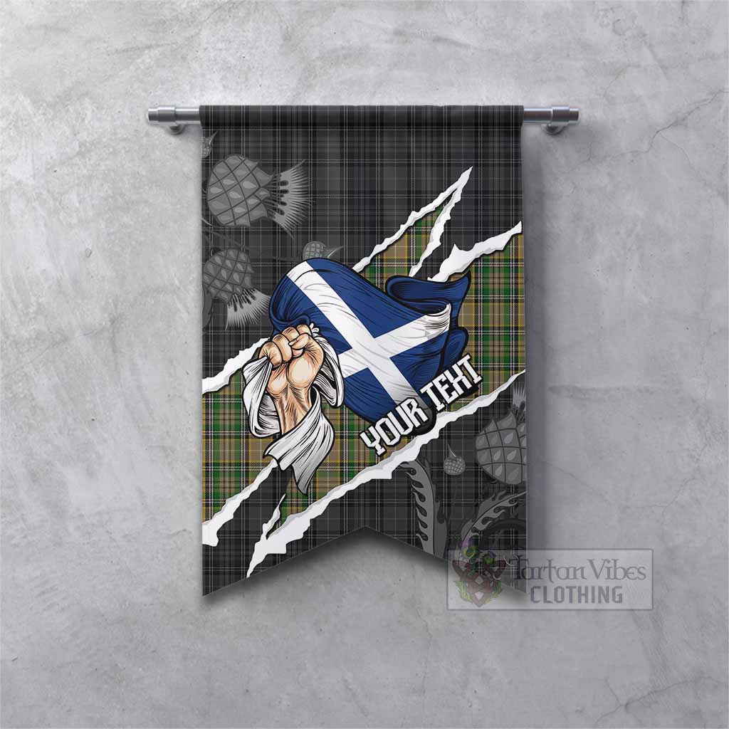 O'Farrell Tartan Gonfalon Hands with Scotland National Flags Fishtail - Tartan Vibes Clothing