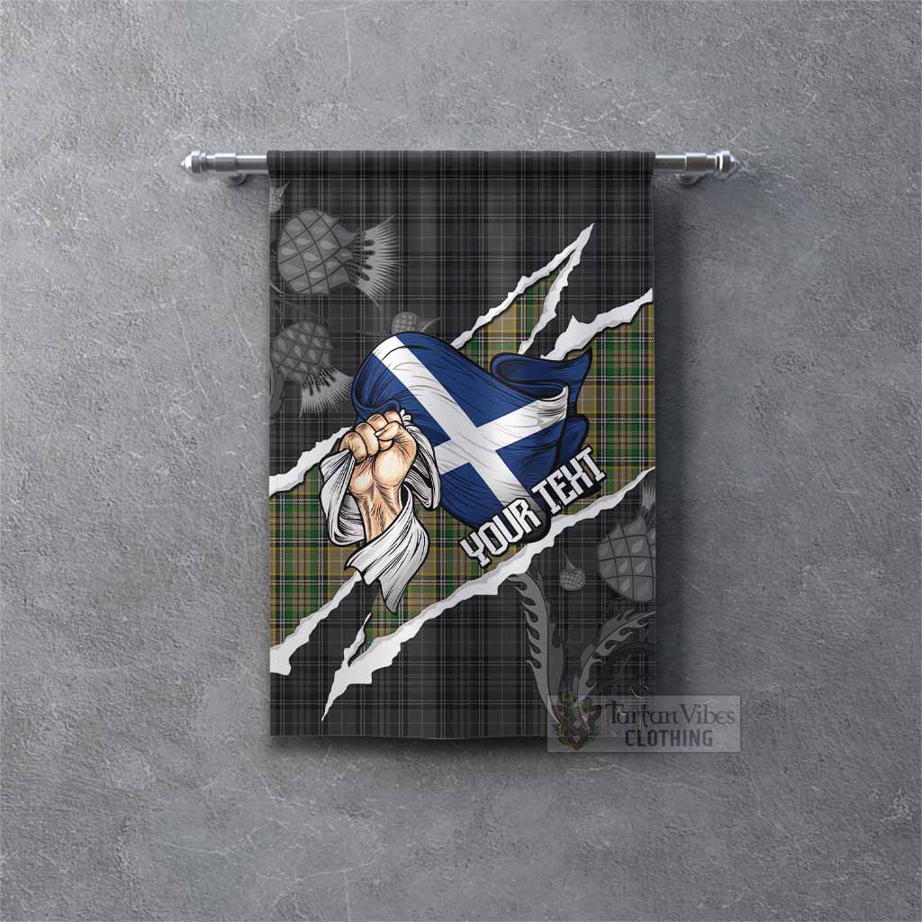 O'Farrell Tartan Gonfalon Hands with Scotland National Flags Rectangle - Tartan Vibes Clothing